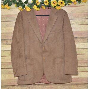 Vintage Richman Brother's Men's 42R Brown Blazer Jacket Western Union USA